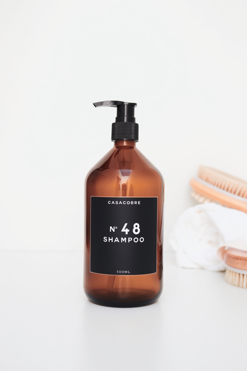 Frasco de Vidro Shampoo - 500ml - CASACOBRE
