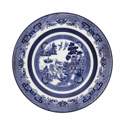 Prato Raso Blue Willow Oxford Porcelanas 28cm