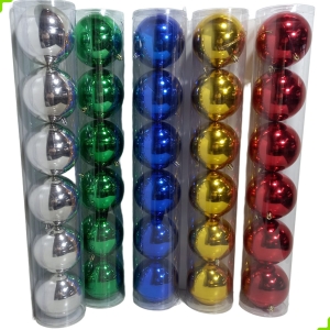 Bola de Natal Lisa C/6 Bolas 10CM 6 Cores Variadas Chibrali - Tem Tem  Digital - Brinquedos e Papelaria, aqui tem!