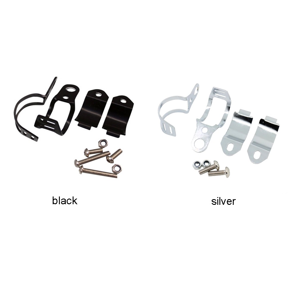 Braçadeira para citycoco garfo duplo para colocar setas dianteiras preto e prata  - Maj mobilidade Elétrica