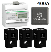 Medidor Inteligente Smart Meter SolarView Polifásico 1ª Geração com 3 TCA de 400A + Licença SV Web