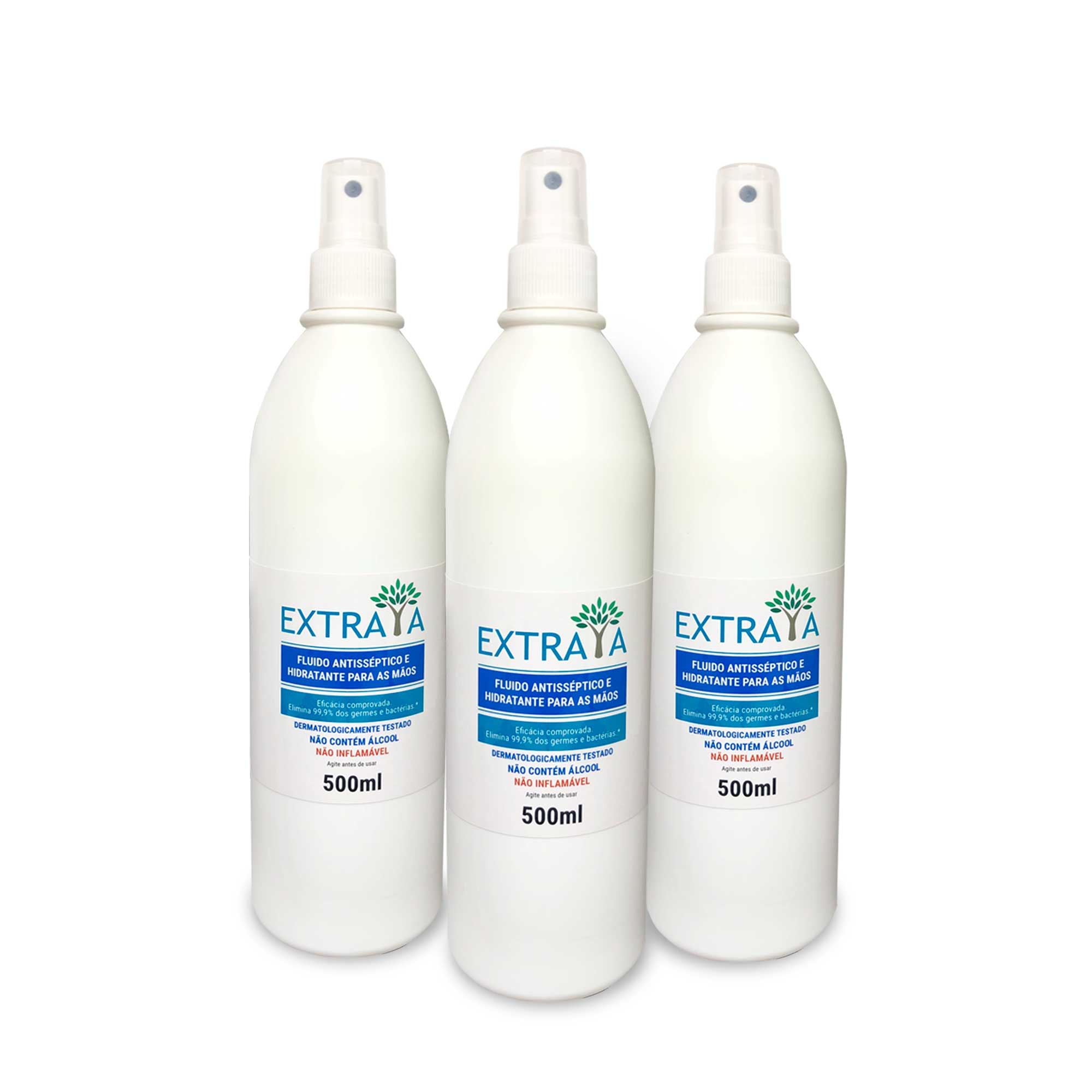 Spray Hidratante Antisséptico 500ml - 3 unidades