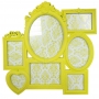 Porta Retrato Plástico Romantic Frames Amarelo