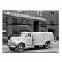 Placa de madeira coca-cola big truck