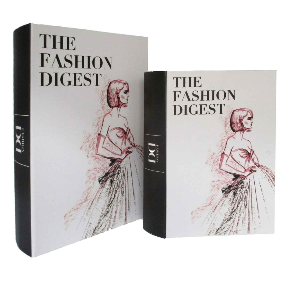 Caixa De Livro De Madeira 2 Peças The Fashion Digest