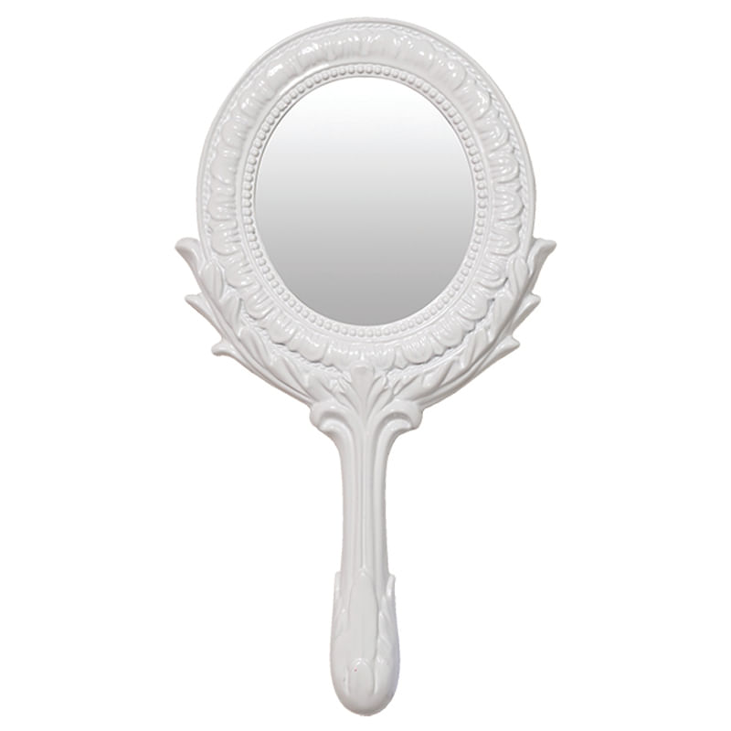 Espelho Resina Combers Grego Branco 12.5 X 2 X 25.5 Cm.