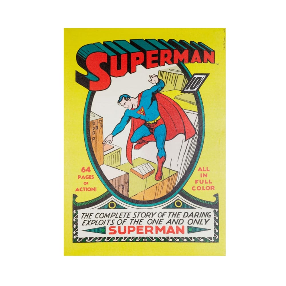 Quadro Tela Superman Dc Amarelo 70cmx50cmx3cm