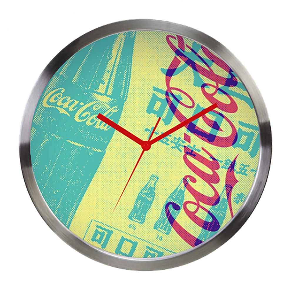 Relógio Parede Metal Coca-Cola NewsPaper 30cm