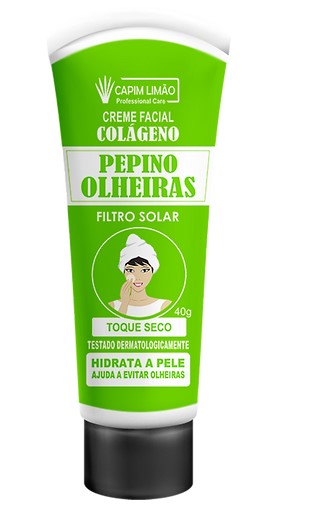 Bisnaga Creme Pepino Olheiras c/Filtro Solar Capim Limão 40g