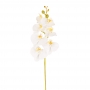 Haste Orquídea Phalaenopsis Branco com Amarelo 3D 87 Cm