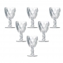 Conjunto 6 Taças Água de Vidro Diamond 260 ml - Transparente