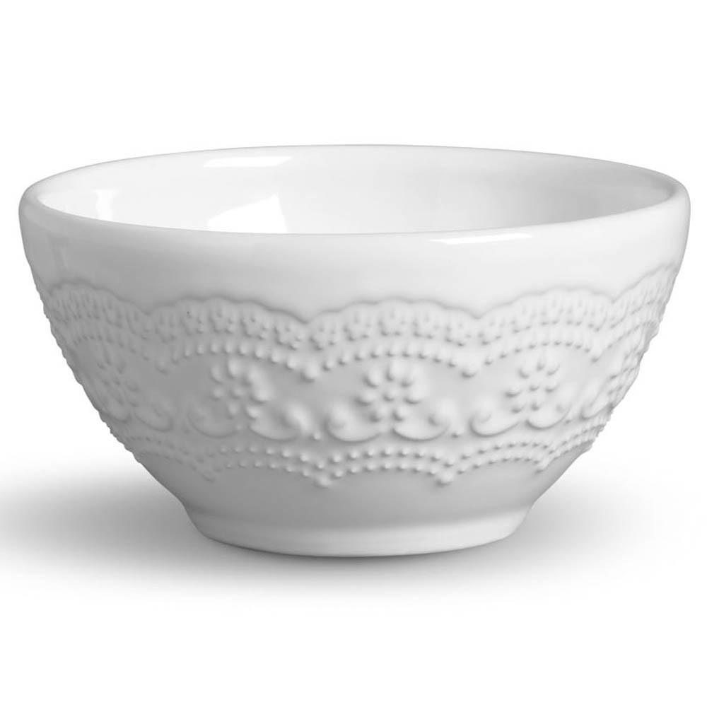 Conjunto de Bowls Madeleine Cerâmica Branco - 6 Peças