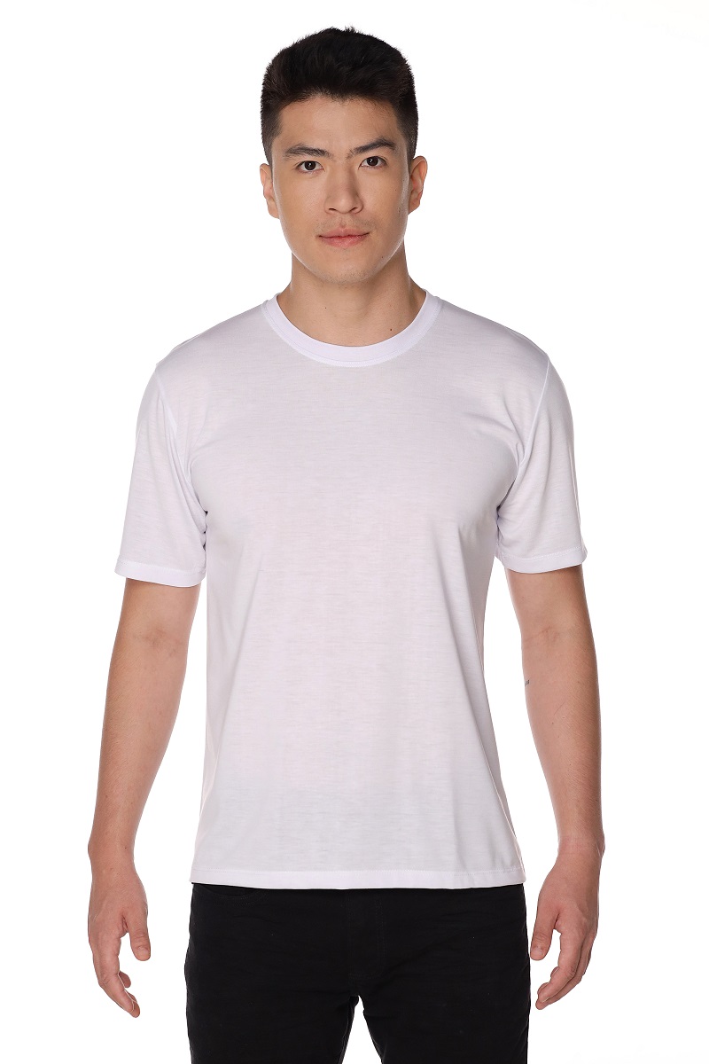 Camiseta Manga Curta Branca 100% Poliéster Sublimação