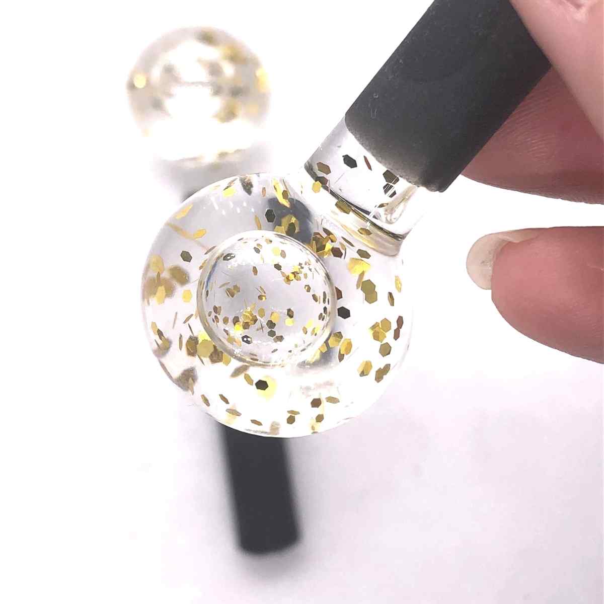 Esfera de Vidro Pequena com Glitter - Emphática