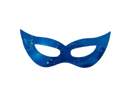Mascara Holográfica Azul 12 Unidades