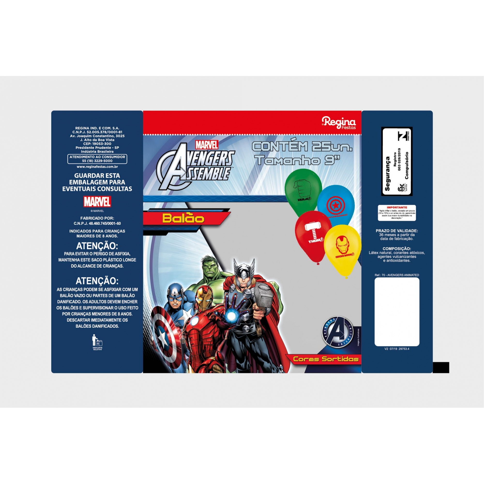 Balão Tamanho 9" Avengers
