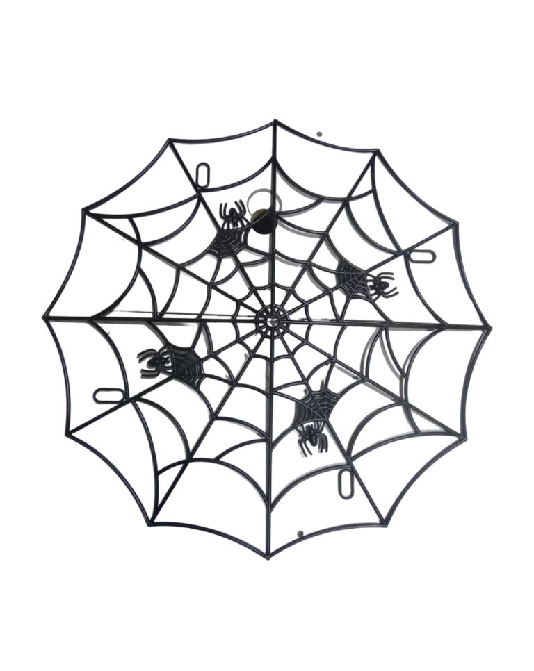 Enfeite de Halloween Teia de Aranha Plástica Montável