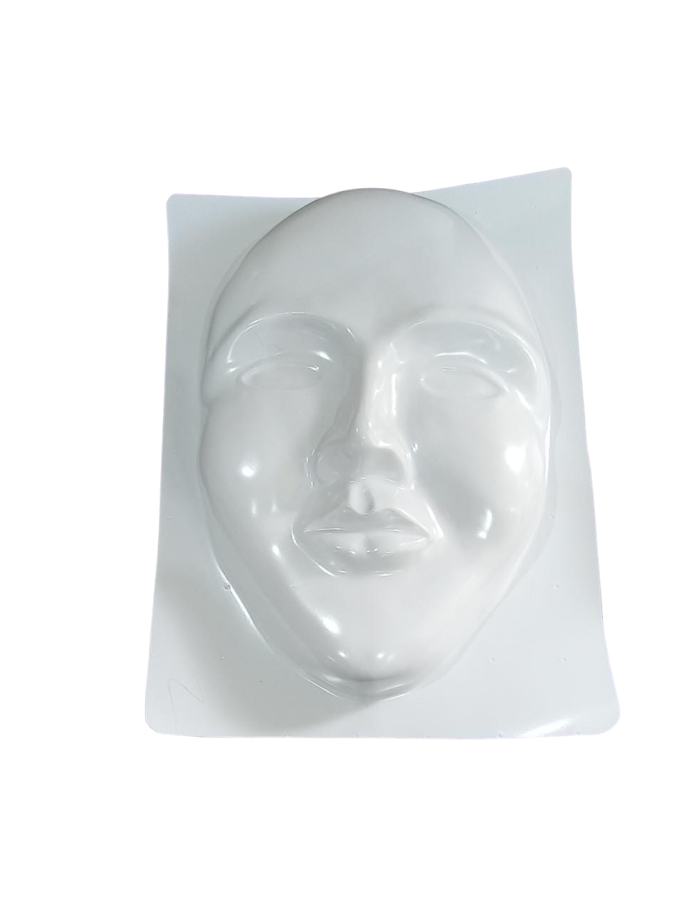 Mascara Decorativa Grande Rosto Branco Carnaval 72x52x17 Cm