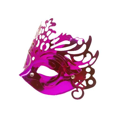 Máscara Veneziana Metalizada Pink