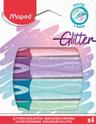 Marca Texto com Glitter MAPED Pastel com 4 Unidades