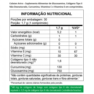 Colaten Artro Colágeno 30 Comprimidos