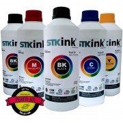 5 Litros Tinta Sublimática Digital STK Kit 5 Cores com perfil ICC