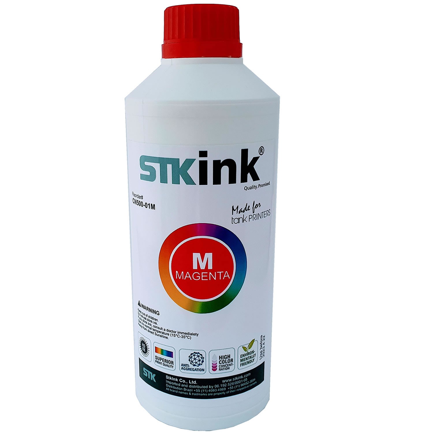 3 x 250ml Tinta STK BT5001 BT6001 T510W T710W T810W T910DW para InkTank Brother