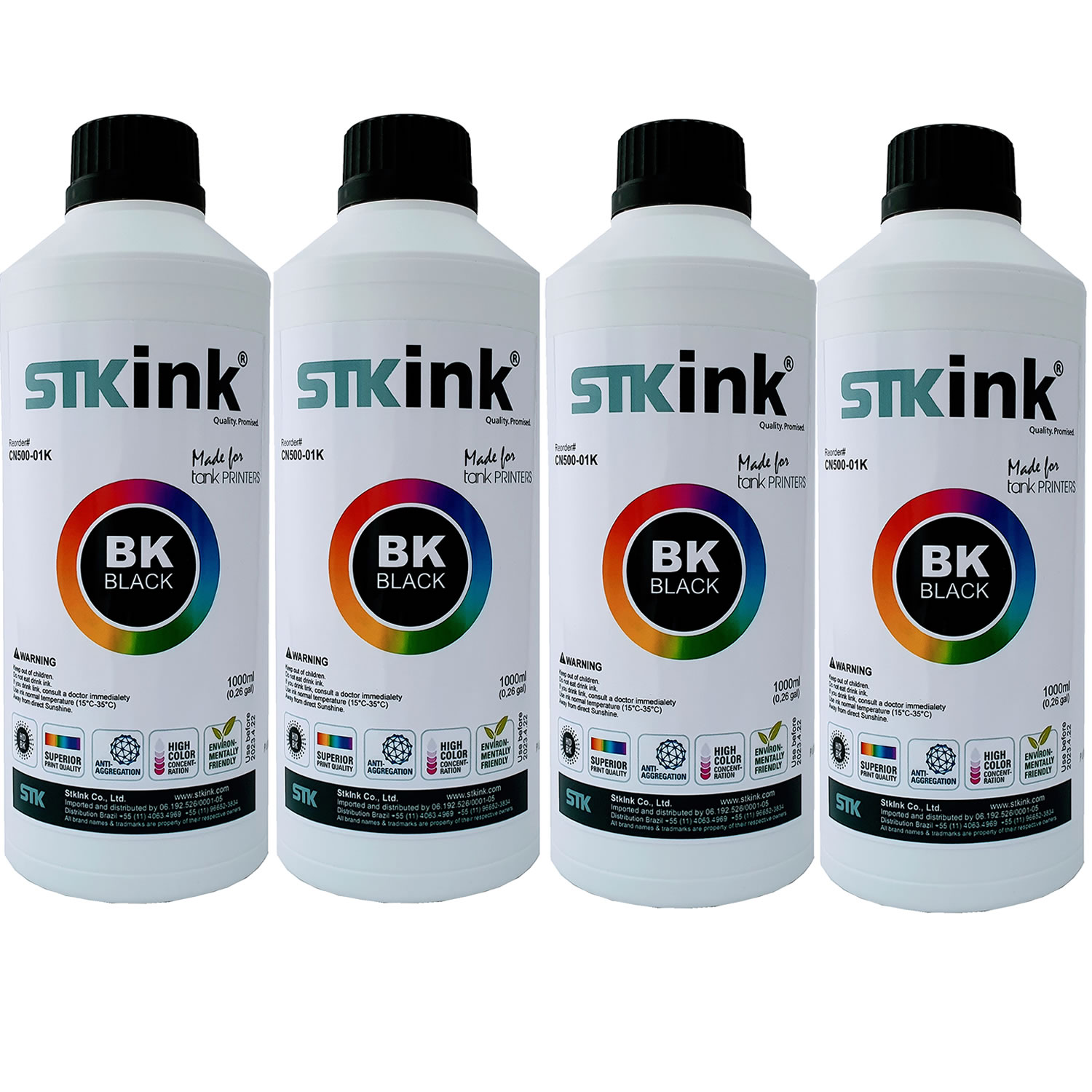 4 Litros Black Tinta STK BT5001 BT6001 T510W T710W T810W T910DW para InkTank Brother