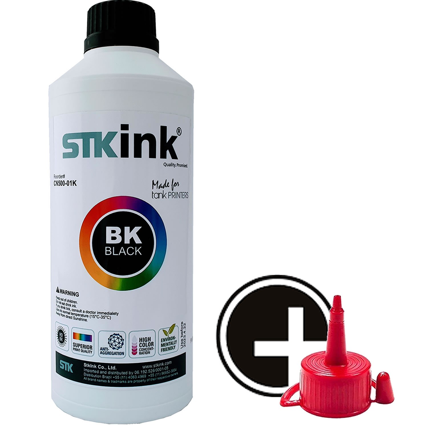 4 x 100ml Tinta STK BT5001 BT6001 T510W T710W T810W T910DW para InkTank Brother 