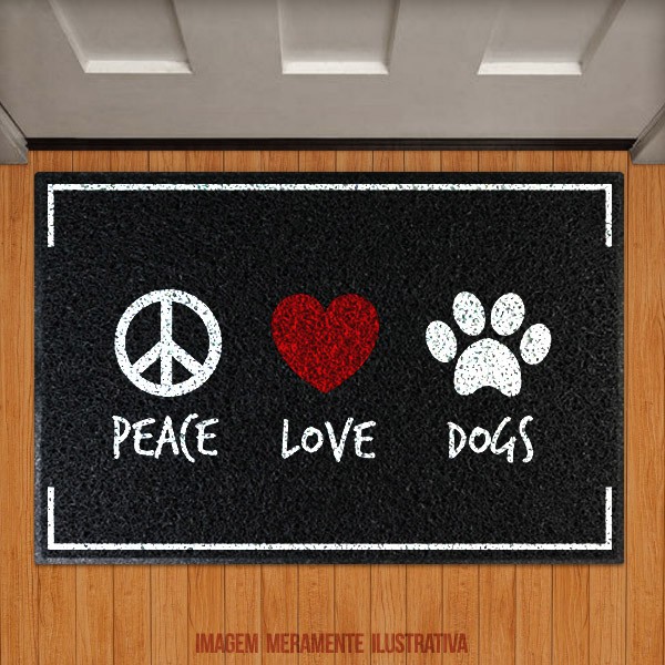 Capacho Peace love dog