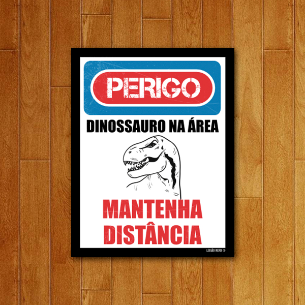 Placa Decorativa Dinossauro na area
