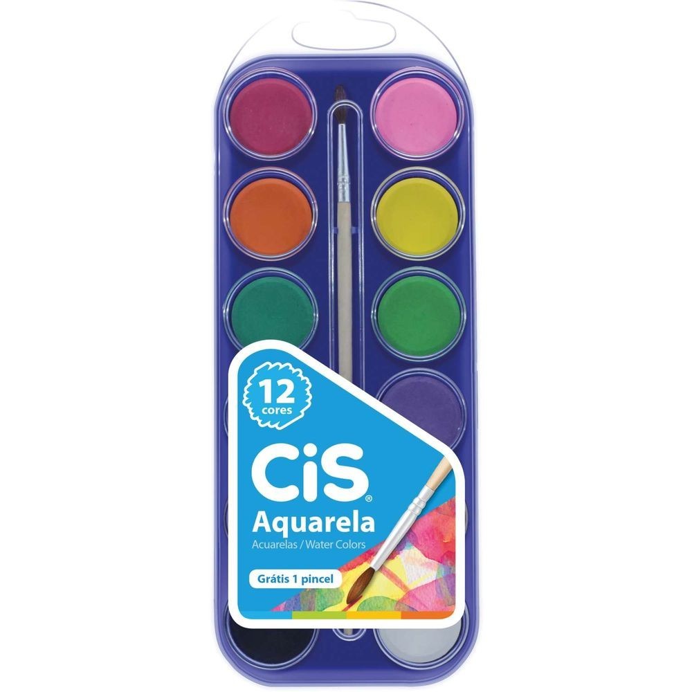 Aquarela CIS Estojo C/12 Cores