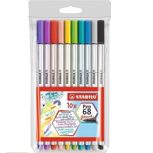Caneta STABILO Brush Pen 68  10un