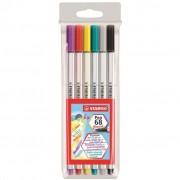 Kit Stabilo Brush Pen 6 cores