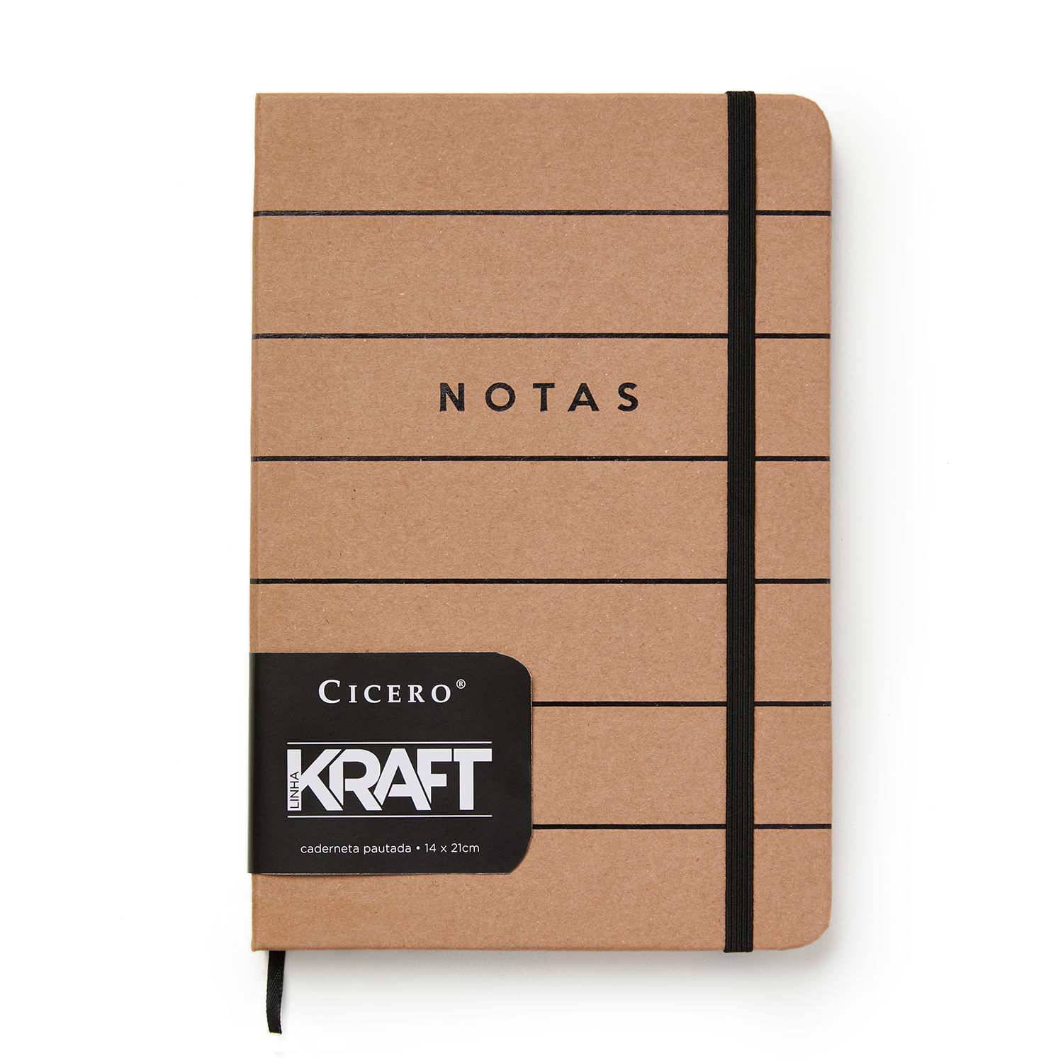 Caderneta Pautada 14x21 - Cícero -  Kraft Notas