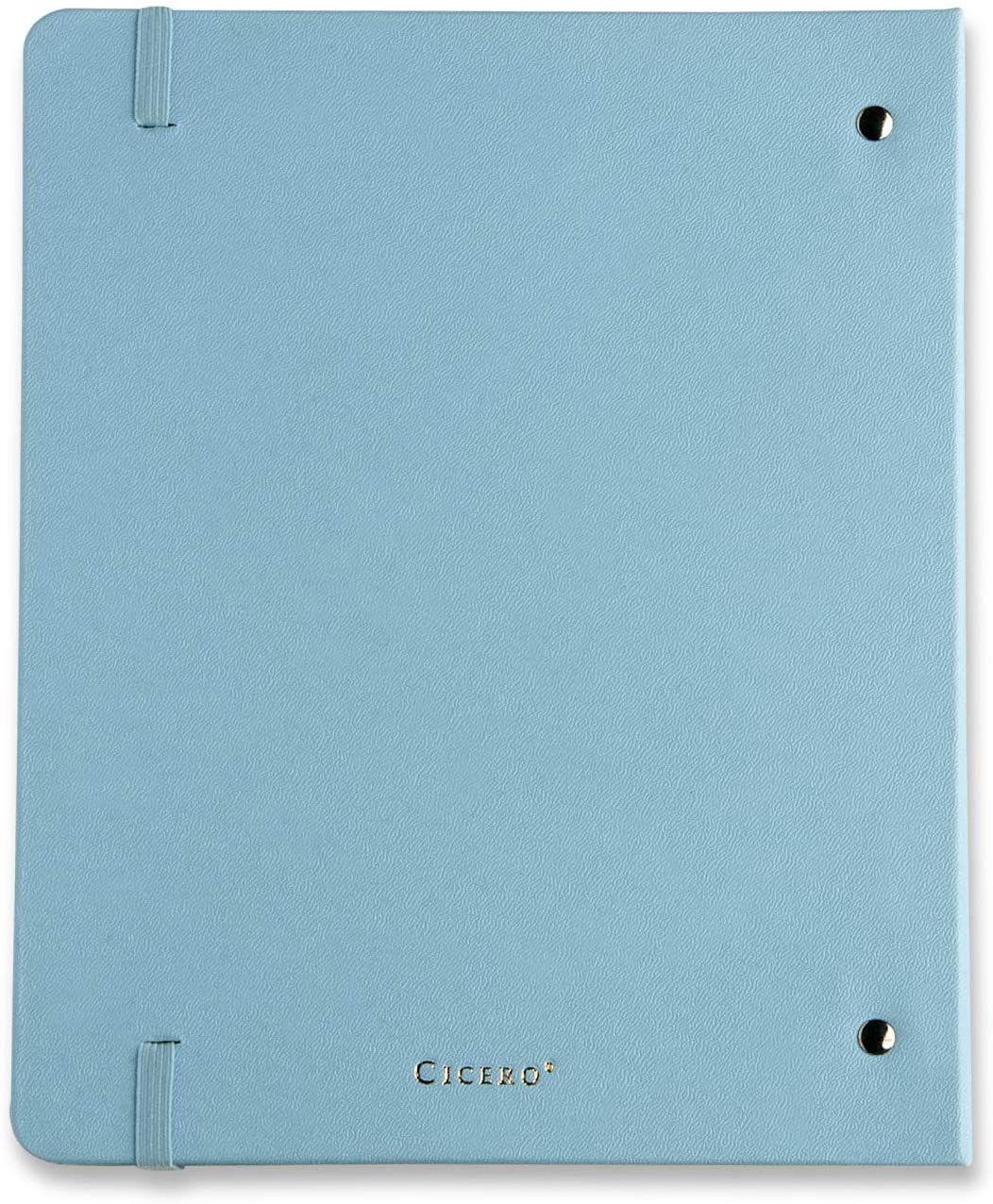 Caderno Criativo Argolado - Azul Pastel - Pautado - 17x24 - Cícero