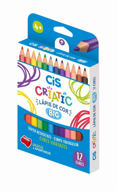 Lápis de Cor - CIS - Criatic Big 12 Cores