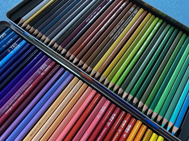 Lápis de Cor - Tris - Mega Softcolor - Estojo de metal c/ 72 cores