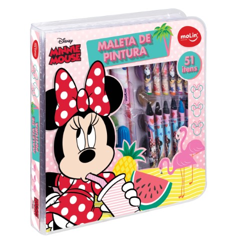 Maleta de Pintura Square - Molin - Minnie Mouse 51 itens
