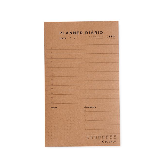 Planner Bloco Permanente - Cícero - Kraft 12x20
