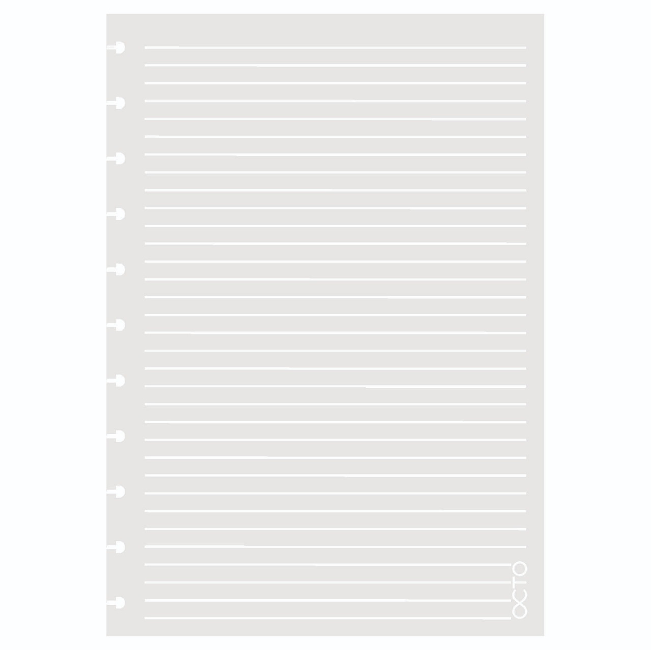 Refil Caderno de Disco Universitário - OCTO - Pauta Branca 30 folhas