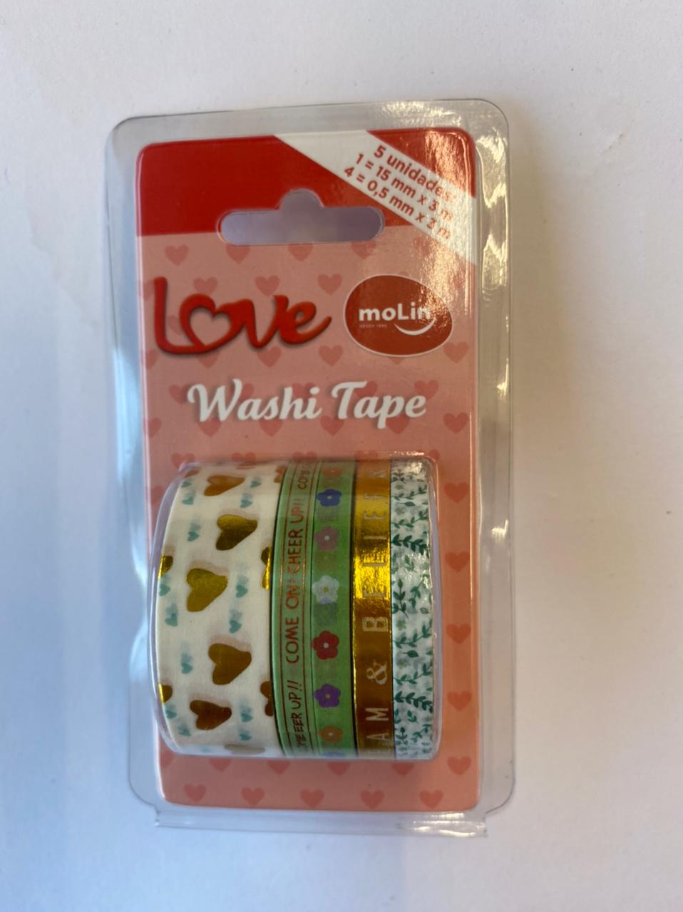 Washi Tape Slim - Molin Love - Verde