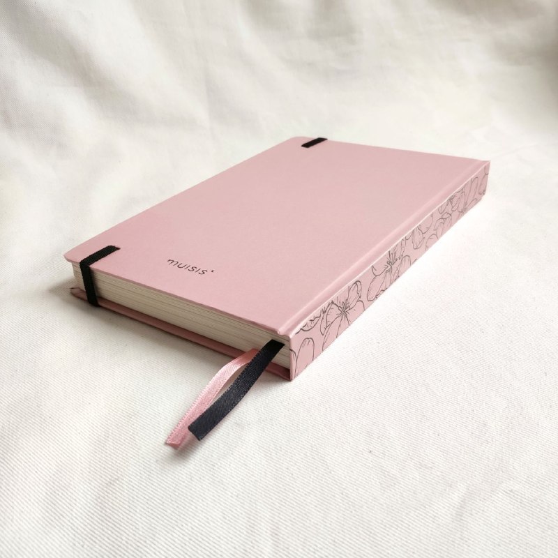 caderneta lombada florida rosa chá 120 g/m²