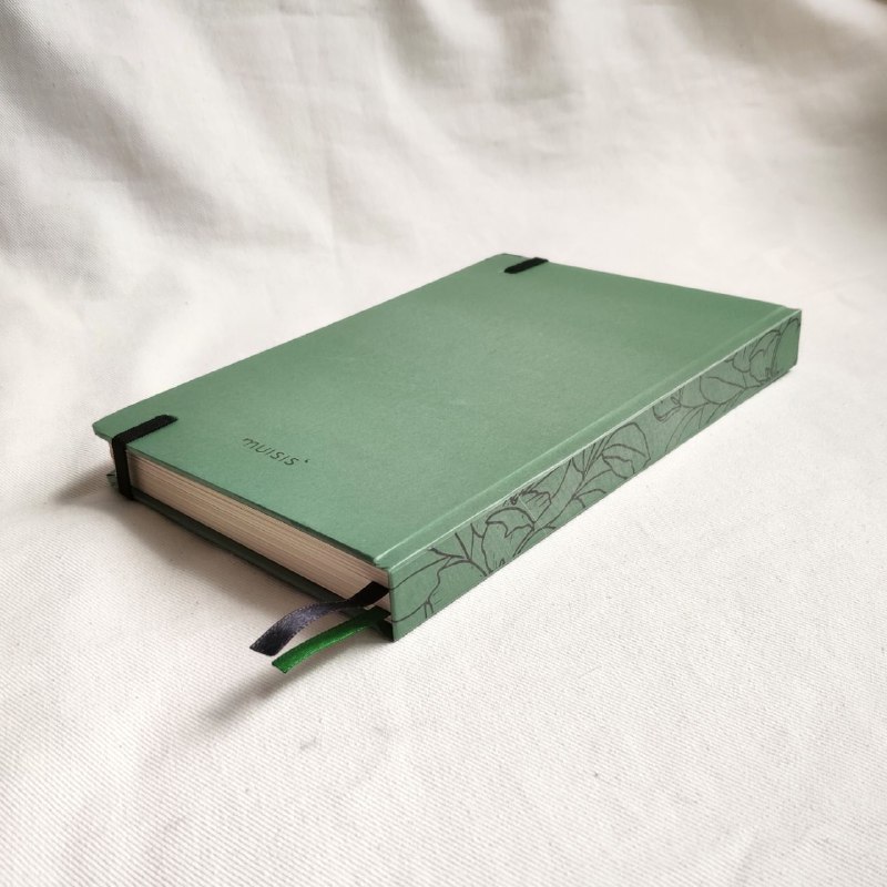 caderneta lombada florida verde 90g/m²