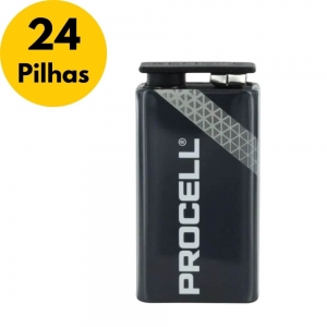 Bateria Alcalina 9V Procell - Kit com 24