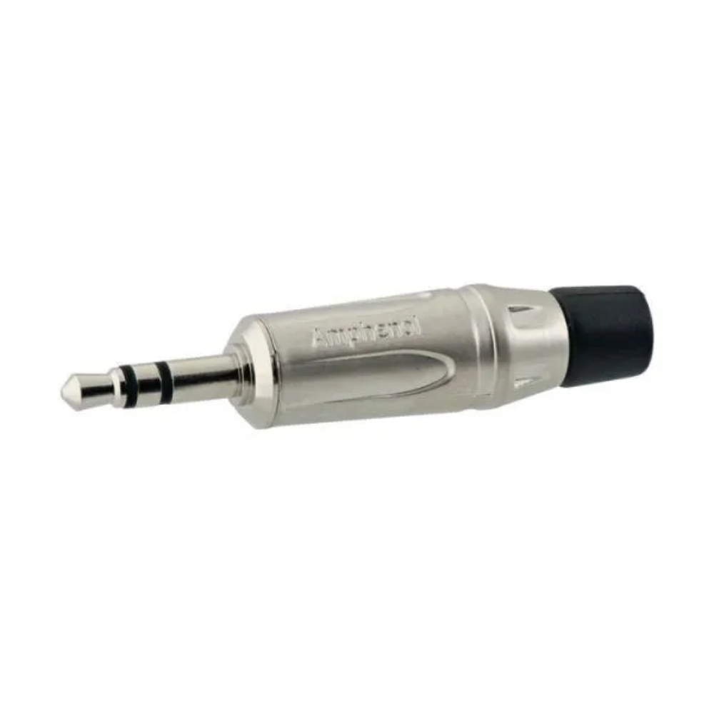 Conector Plug P2 Macho Stereo Amphenol Prata  - Casa do Roadie