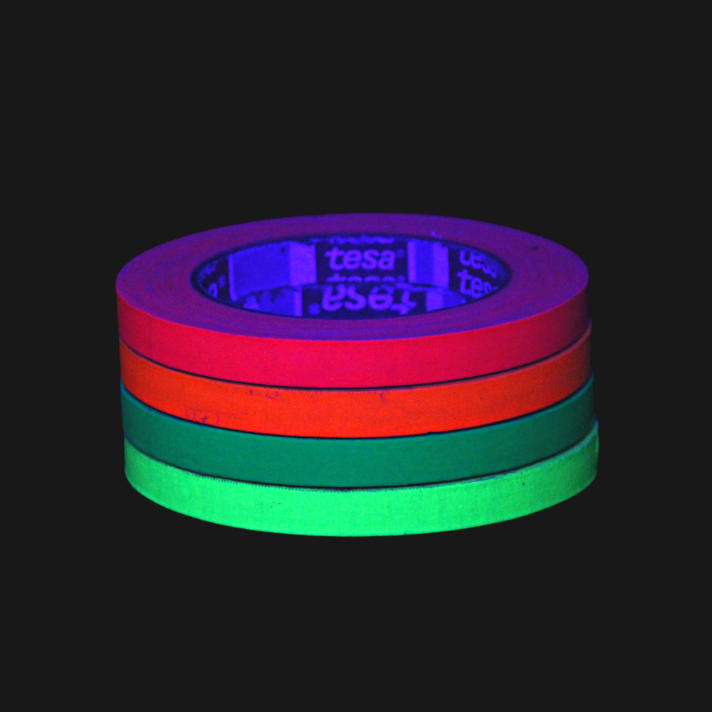 Fita Gaffer Fluorescente Tesa 12mm X 25m - Kit com 4 Cores