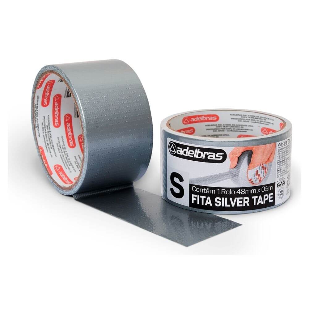 Fita Silver Tape 48mm X 5m Adelbras Cores