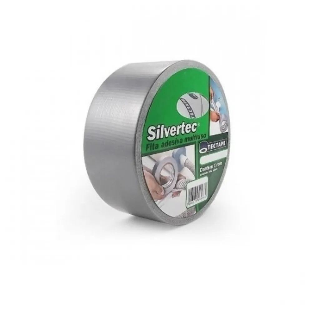 Fita Silver Tape Cinza 48mm X 50m Tectape 717 PLUS  - Casa do Roadie