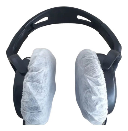 Protetor para Headset e Fone de Ouvido em TNT Branco - Kit com 10 Pares
